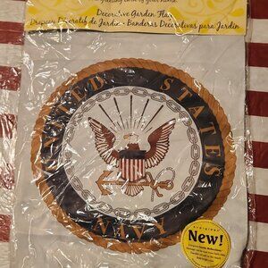 United States Navy Garden Flag by Evergreen. Measures 12" x 18".